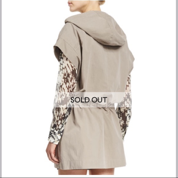 Nwt Vince Short-Sleeve Hooded Anorak Jacket Sz S - Picture 2 of 7